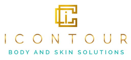 A green background with gold letters and the words " clinton " and skin solutions.